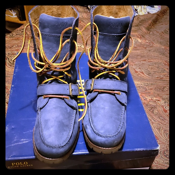 navy polo boots